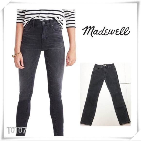 Madewell 10 High Riser Skinny Skinny Black Jeans - Picture 1 of 8